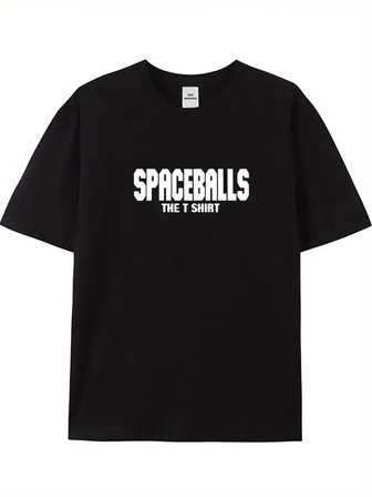 Erkek Baskılı T-Shirt Kısa Kol Bisiklet Yaka Regular Fit Rahat Kalıp Tişört - Siyah