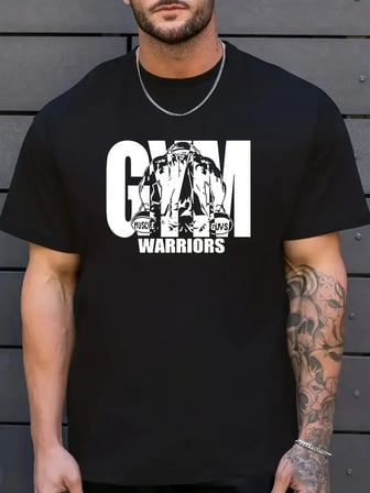 Erkek Baskılı Tişört Kısa Kol Bisiklet Yaka Regular fit Rahat kalıp T-Shirt - Siyah
