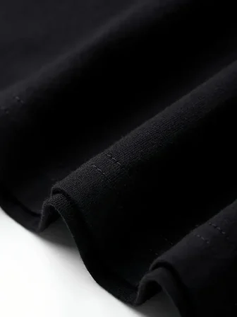 Kadın T-Shirt  "GANDHI The Project" Baskılı Kısa Kollu tişört - Siyah