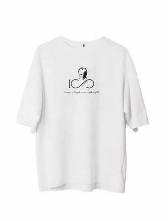 Erkek Baskılı T-Shirt Kısa Kol Bisiklet Yaka Regular Fit Rahat Kalıp Günlük Tişört - Beyaz