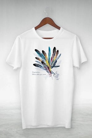 Kadın Baskılı T-Shirt Kısa Kol Bisiklet Yaka Oversize Rahat Kalıp Tişört - Beyaz