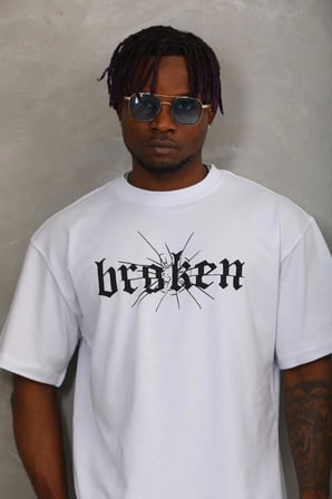 Erkek Baskılı T-Shirt Kısa Kol Bisiklet Yaka Regular Fit Rahat Kalıp Günlük Tişört - Beyaz
