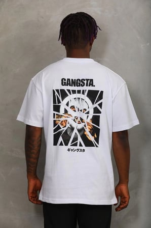 Erkek Baskılı T-Shirt Kısa Kol Bisiklet Yaka Regular Fit Rahat Kalıp Günlük Tişört - Beyaz