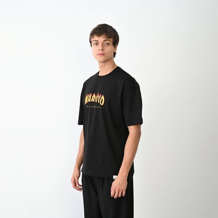 Erkek Baskılı T-Shirt Kısa Kol Bisiklet Yaka Regular Fit Rahat Kalıp Günlük Tişört - Siyah