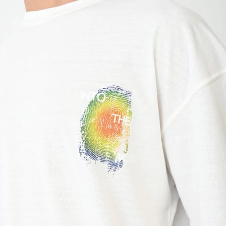 Erkek Kısa Kol Yazlık Tişört Bisiklet Yaka Baskılı Oversize T-Shirt - Beyaz