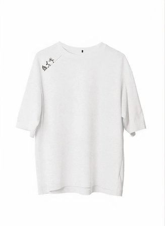 Erkek Baskılı T-Shirt Kısa Kol Bisiklet Yaka Regular Fit Rahat Kalıp Günlük Tişört - Beyaz