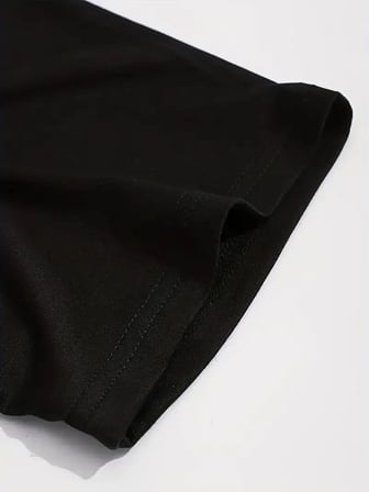 Erkek PERFECTLY Baskılı Tişört Bisiklet yaka yazlık Kısa Kol t-shirt - Siyah