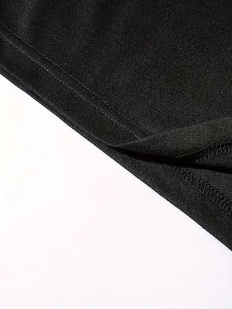 Erkek Ön ve Arka Baskılı T-Shirt Kısa Kol Bisiklet Yaka Regular Fit Tişört - Siyah