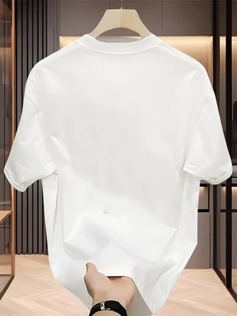 Kadın Kısa Kol Yazlık Tişört Bisiklet Yaka Baskılı Oversize T-Shirt - Beyaz