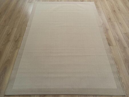 Çam Halı Sisal 9327 Bej / Krem Bordürlü Jüt Sisal Kilim