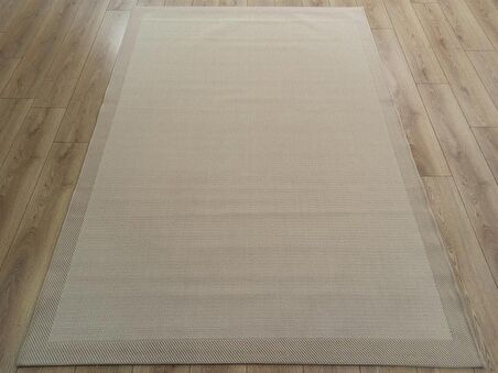 Çam Halı Sisal 9327 Bej / Krem Bordürlü Jüt Sisal Kilim