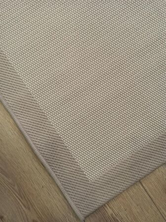 Çam Halı Sisal 9327 Bej / Krem Bordürlü Jüt Sisal Kilim