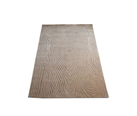 Çam Halı Emboss JR 06 Bej Modern Desen Yeni Zellanda Yünü ve Viskon El Dokuması Halı