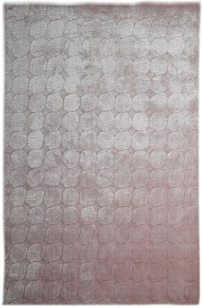 Çam Halı Emboss JR 67 Pink Modern Desen Yeni Zellanda Yünü ve Viskon El Dokuması Halı