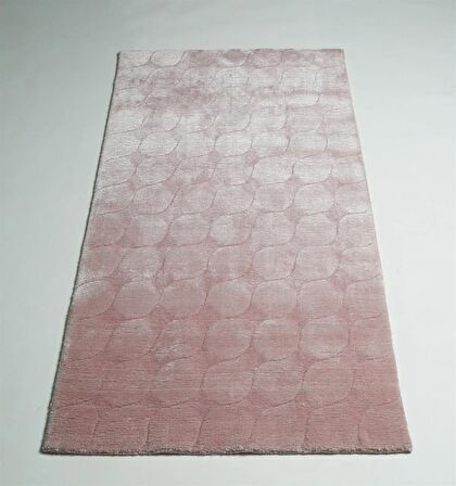 Çam Halı Emboss JR 67 Pink Modern Desen Yeni Zellanda Yünü ve Viskon El Dokuması Halı