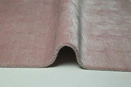 Çam Halı Emboss JR 67 Pink Modern Desen Yeni Zellanda Yünü ve Viskon El Dokuması Halı