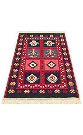 Eko Halı Arya Ar 28 Red Yıkanabilir Çift Taraflı Modern Desenli Dokuma Kilim