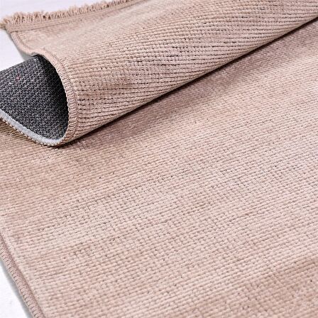 Çam Halı Crea Decolux Azade 8201 Bej Özel Kaymaz Tabanlı Pamuk Dokuma Kilim