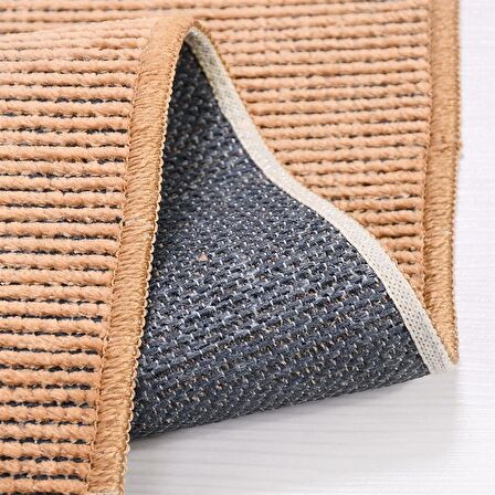 Çam Halı Crea Decolux Azade 8203 Hardal Özel Kaymaz Tabanlı Pamuk Dokuma Kilim