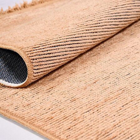 Çam Halı Crea Decolux Azade 8203 Hardal Özel Kaymaz Tabanlı Pamuk Dokuma Kilim