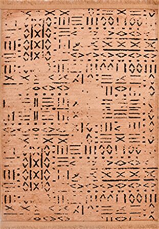 Çam Halı Crea Decolux Vena 8013 Hardal Özel Kaymaz Tabanlı Pamuk Dokuma Kilim
