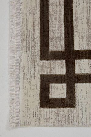 Çam Halı Miras 6813 Kahve Enti Halı Modern Desenli Makine Halısı