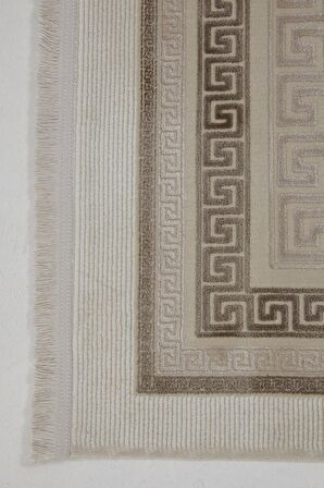 Çam Halı Miras 6814 Kahve Enti Halı Modern Desenli Makine Halısı