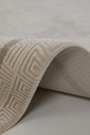 Çam Halı Miras 6812 Kahve Enti Halı Modern Desenli Makine Halısı