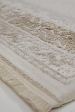 Çam Halı Miras 6806 Kahve Enti Halı Klasik Eskitme Desenli Makine Halısı