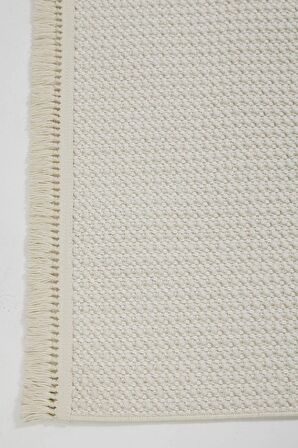 Çam Halı  Enti Halı Vega 1451 Krem İskandinav Desenli Makine Halısı