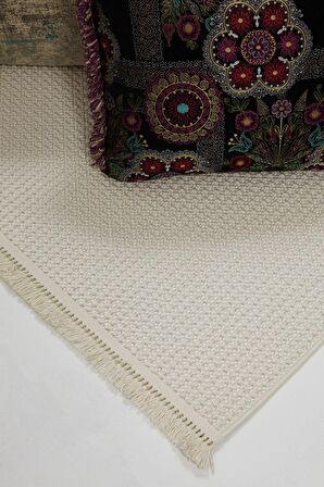 Çam Halı  Enti Halı Vega 1451 Krem İskandinav Desenli Makine Halısı