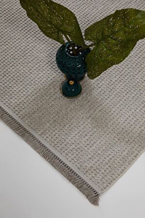 Çam Halı  Enti Halı Vega 1453 Gri İskandinav Desenli Makine Halısı