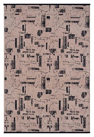 Çam Halı Bodrum BDR 114 Bej Özel Latex Kaymaz Tabanlı Kilim