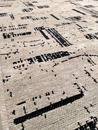 Çam Halı Bodrum BDR 114 Bej Özel Latex Kaymaz Tabanlı Kilim