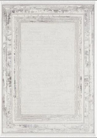 Çam Halı Crown FL003A Krem Gri Modern Desen Salon Halısı