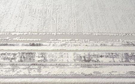Çam Halı Crown FL003A Krem Gri Modern Desen Salon Halısı