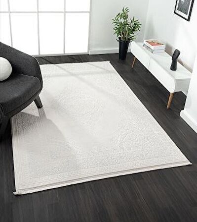 Çam Halı Scarlet SC001A Krem Klasik Desen Salon Halısı