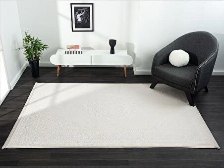 Çam Halı Scarlet SC001A Krem Klasik Desen Salon Halısı