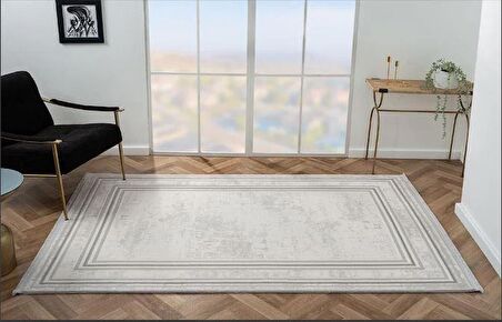 Çam Halı Scarlet SC002G Gri Modern Desen Salon Halısı