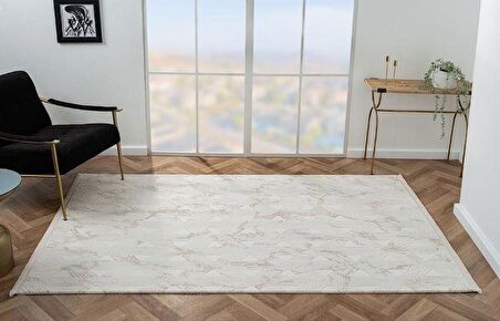 Çam Halı Scarlet SC012A Vizon Modern Desen Salon Halısı