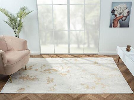 Çam Halı Nordic NX008A Gold Modern Desen Salon Halısı