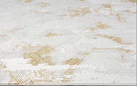 Çam Halı Nordic NX008A Gold Modern Desen Salon Halısı