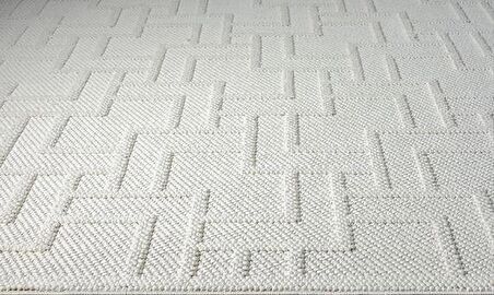 Çam Halı Solo EF002A Beyaz İskandinav Tarzı Modern Desen Halı