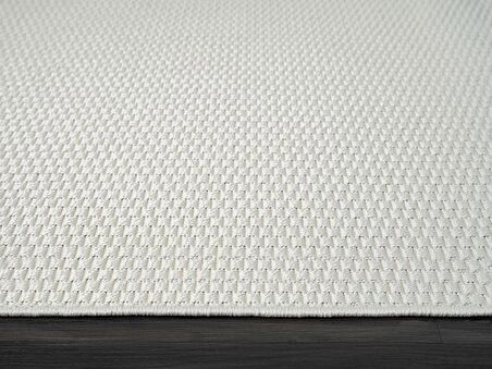 Çam Halı Sisal TB001A Beyaz Modern Desen Jüt Makine Halısı