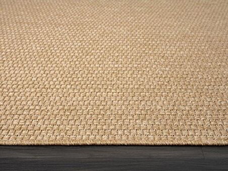 Çam Halı Sisal TB002A Bej Modern Desen Jüt Makine Halısı