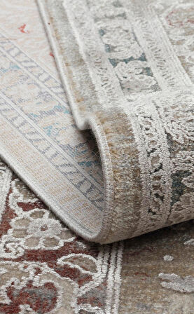 Eko Halı BABIL BBL 02 GREY Yumuşak Dokulu Vintage Esintilere Sahip Over-dyed Sık Dokuma Salon Halısı