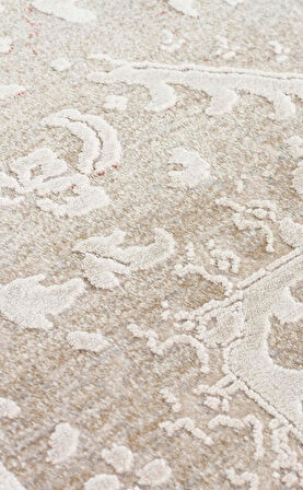 Eko Halı BABIL BBL 02 BEİGE Yumuşak Dokulu Vintage Esintilere Sahip Over-dyed Sık Dokuma Salon Halısı