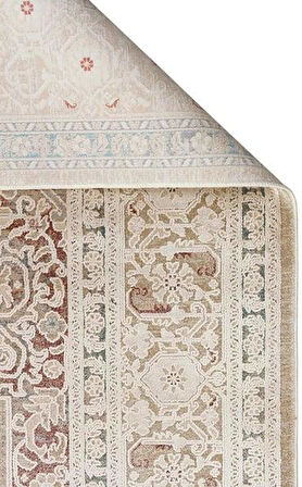 Eko Halı BABIL BBL 02 BEİGE Yumuşak Dokulu Vintage Esintilere Sahip Over-dyed Sık Dokuma Salon Halısı