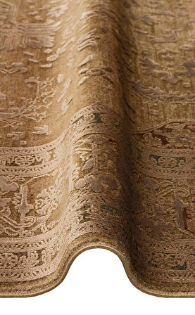 Eko Halı BABIL BBL 02 BRONZE Yumuşak Dokulu Vintage Esintilere Sahip Over-dyed Sık Dokuma Salon Halısı