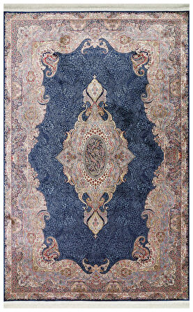 Eko Halı ISFAHAN ISF 02 NAVY Klasik Desenli Yüksek Kalite Sık Dokuma Makine Halısı